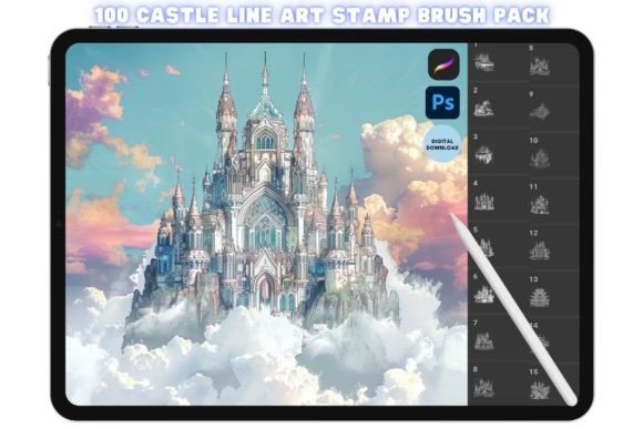 Download Procreate Photoshop Castle Brush Pack - Procreate Collection