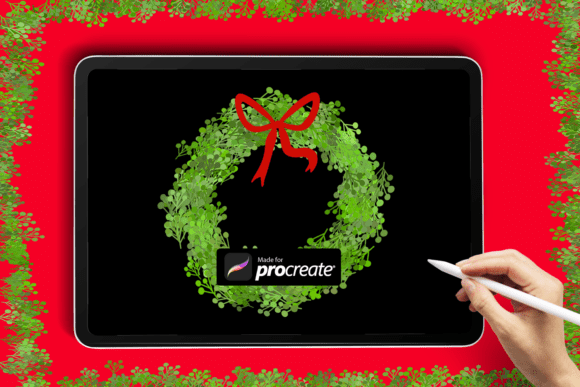 Download Wreath Procreate Brush | Christmas Wreat - Procreate Collection