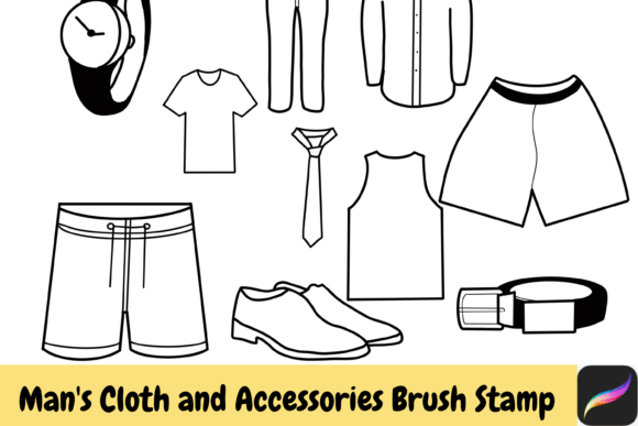 Download Man Cloth Procreate Brush Stamps - Procreate Collection