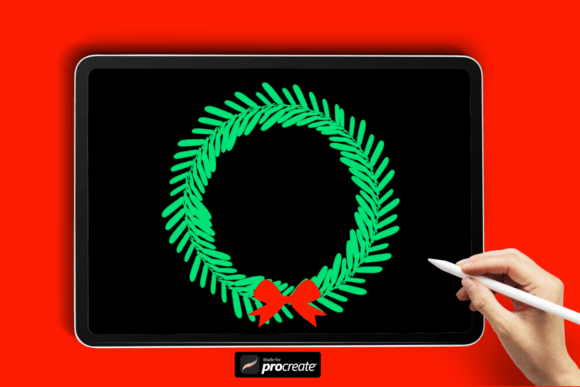 Download Christmas Wreath Procreate Brush - Procreate Collection