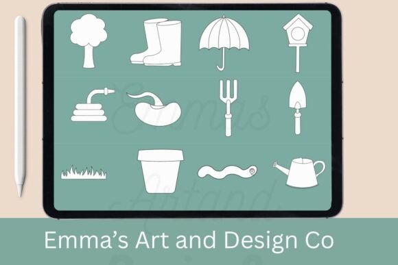 Download Spring Garden Procreate Stamp Brushes - Procreate Collection