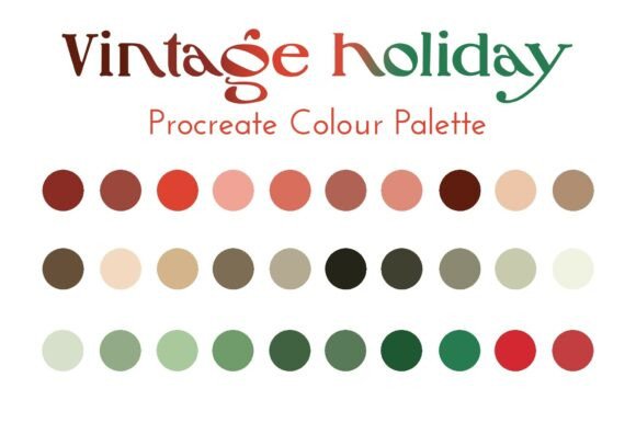 Download Vintage Holiday Procreate Colour Palette - Procreate Collection