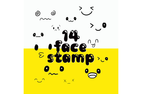Download Procreate Brush Stamp | 14 Emoji Doodle - Procreate Collection