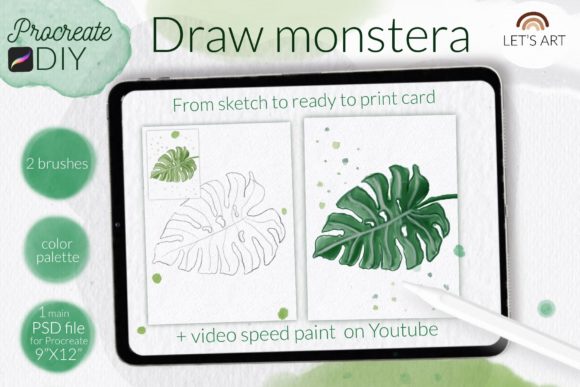 Download Monstera Procreate Watercolor Kit - Procreate Collection