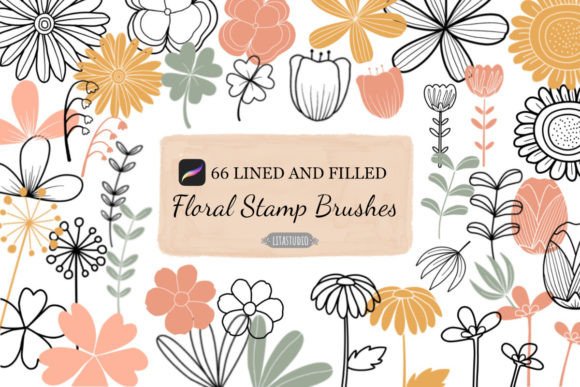 Download 66 Botanical Procreate Stamp Brushes - Procreate Collection