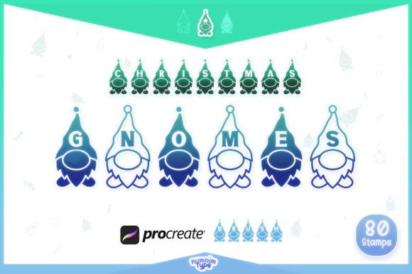Download Procreate Brush Christmas Gnomes Letters - Procreate Collection