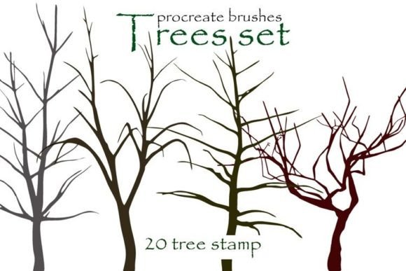 Download 20 Tree Procreate Brushes Silhouette - Procreate Collection