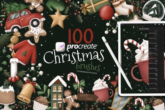 Download Procreate Christmas Stamp Brushes - Procreate Collection