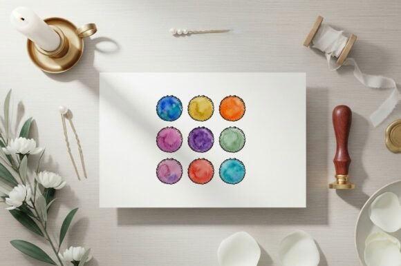 Download Colorful Pom Poms in Nine Bright Shades - Pom poms Collection