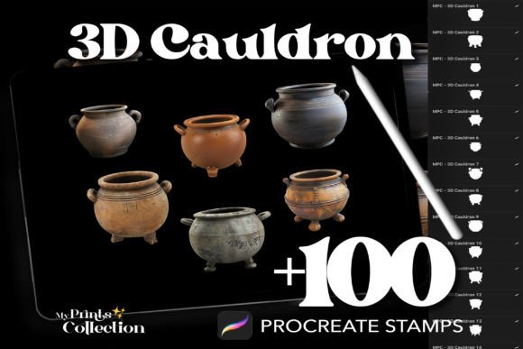 Download 100+ Procreate 3D Cauldron Stamps - Procreate Collection