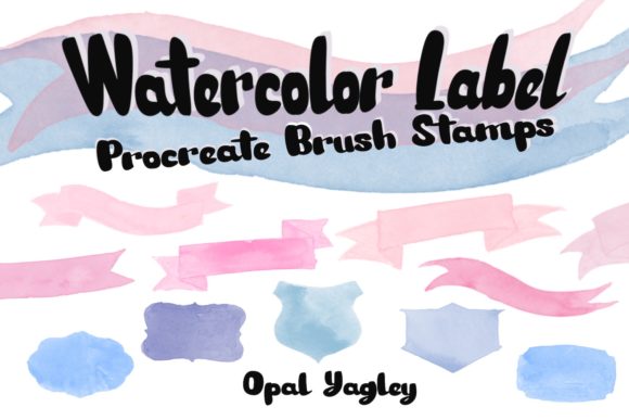 Download Watercolor Labels Procreate Stamps - Procreate Collection