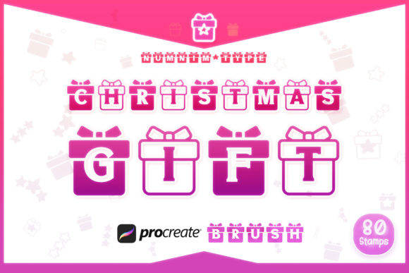Download Procreate Brush Christmas Gift Box a-Z - Procreate Collection