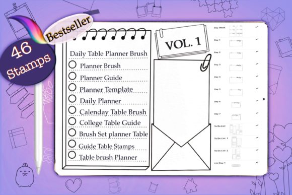 Download Stamp Guide Planner Bujo for Procreate - Procreate Collection