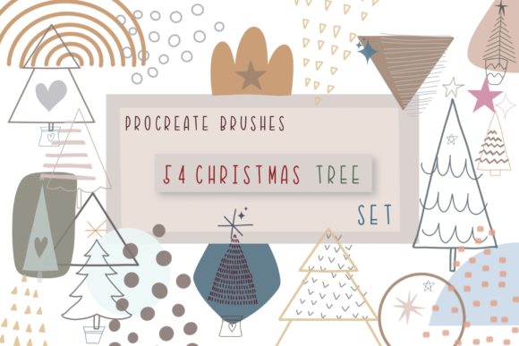 Download Procreate Brushes 54 Christmas Tree Set - Procreate Collection