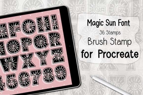 Download Magic Sun Font ‪Procreate Brush Stamp‬ - Procreate Collection
