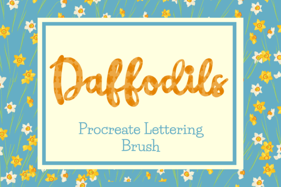 Download Procreate Daffodils Lettering Brush - Procreate Collection