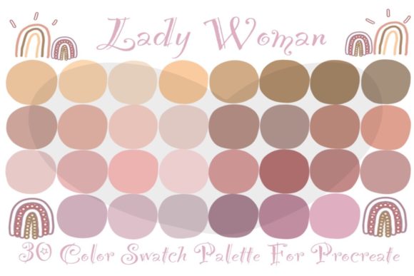 Download Color Palette Procreate ~ Lady Woman - Procreate Collection