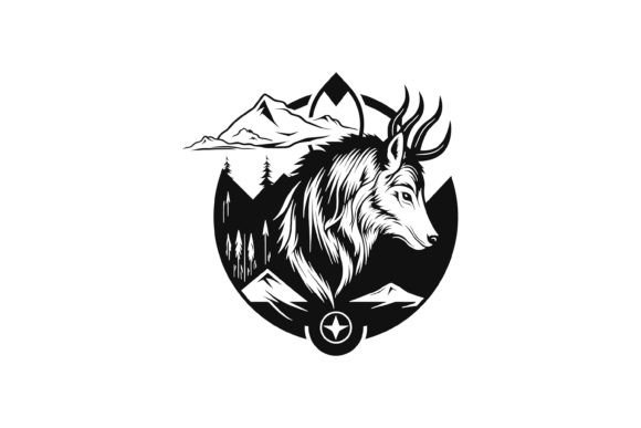 Download Swamp Deer in Forest Illustration Logo - Forest illustration Collection