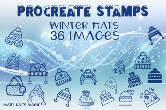 Download Procreate Winter Hat Stamps - 36 in All - Procreate Collection