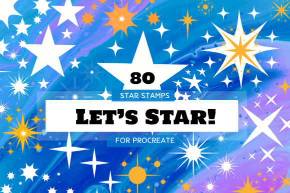 Download Star Stamp Brush Procreate Set Sparkling - Procreate Collection