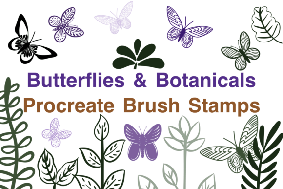 Download Butterfly Procreate Brush Stamps Set - Procreate Collection