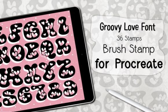 Download Groovy Love Font ‪Procreate Brush Stamp‬ - Procreate Collection