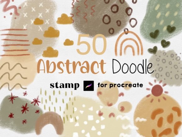 Download Procreate Abstract Stamps Boho Pastel - Procreate Collection