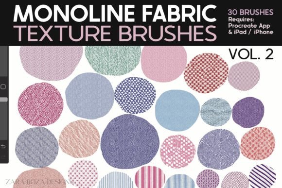 Download Procreate Fabric Monoline Brushes Vol. 2 - Procreate Collection