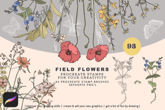 Download Procreate Brushes Wildflower Stamps - Procreate Collection