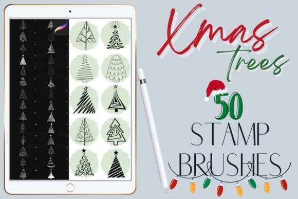 Download Procreate Christmas Tree Stamp Brushes - Procreate Collection