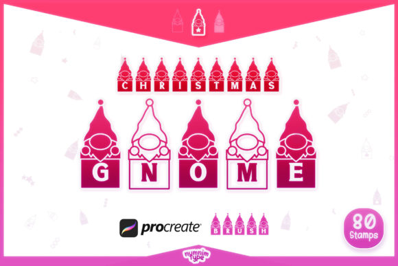 Download Procreate Brush Christmas Gnome Alphabet - Procreate Collection