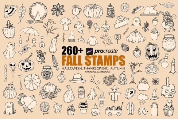 Download 260+ Procreate Fall Stamp Brushes - Procreate Collection