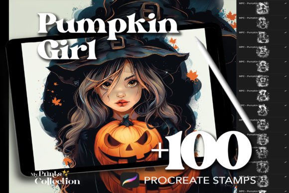 Download 100+ Procreate Girl Pumpkin Stamps - Premium Bundle