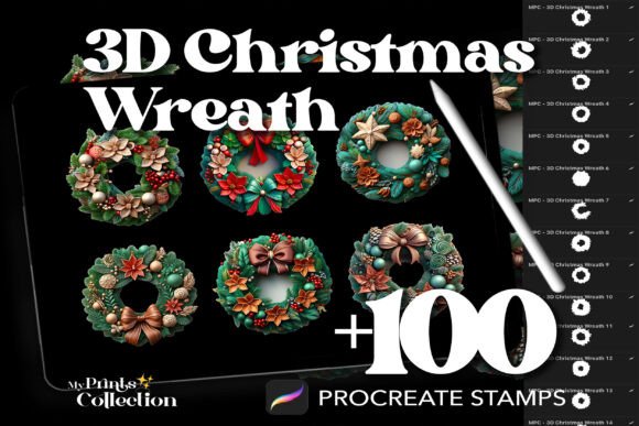 Download 100+ Procreate 3D Christmas Wreath - Procreate Collection