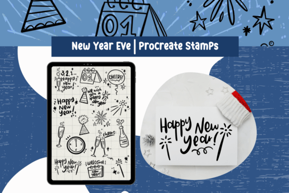 Download New Year Procreate Stamps - Procreate Collection