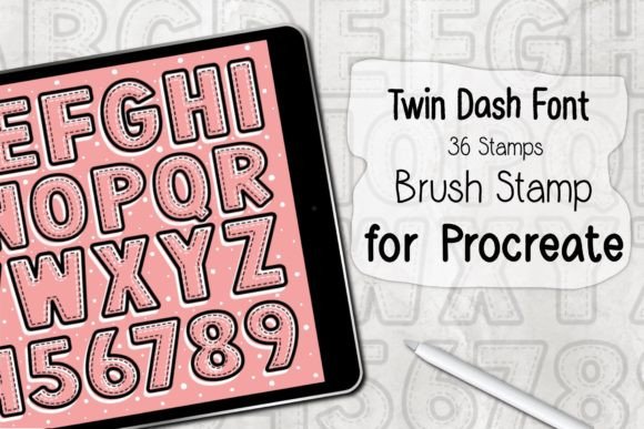Download Twin Dash Font ‪Procreate Brush Stamp‬ - Procreate Collection