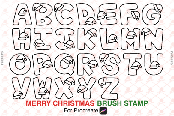 Download Christmas Alphabet Brush for Procreate - Procreate Collection