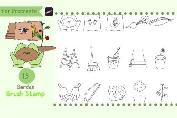 Download Procreate Brush Stamp Garden - Procreate Collection