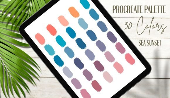 Download Procreate Palette Sea Sunset - Procreate Collection