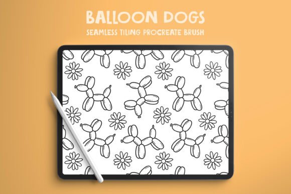 Download Balloon Dogs Procreate Pattern Brush - Procreate Collection