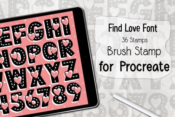 Download Find Love Font ‪Procreate Brush Stamp‬ - Procreate Collection