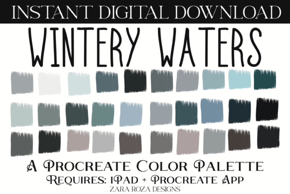 Download Wintery Waters Procreate Color Palette - Procreate Collection