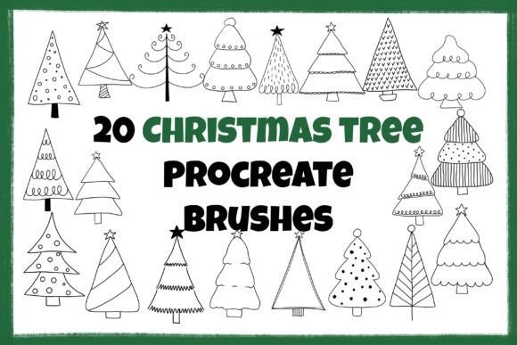 Download 20 Doodle Christmas Procreate Stamps - Procreate Collection