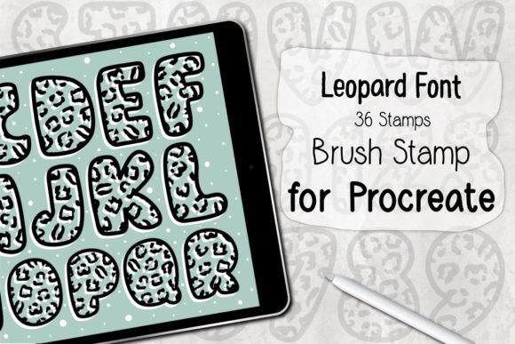 Download Leopard Font ‪Procreate Brush Stamp‬ - Procreate Collection