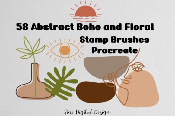 Download Boho and Floral Stamp Brushes Procreate - Procreate Collection