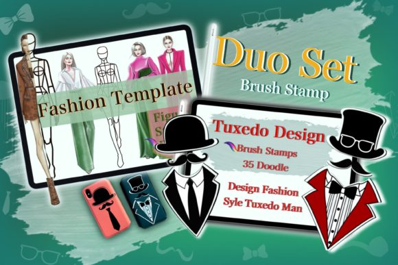 Download Procreate Female FashionTuxedo Man Brush - Premium Resources