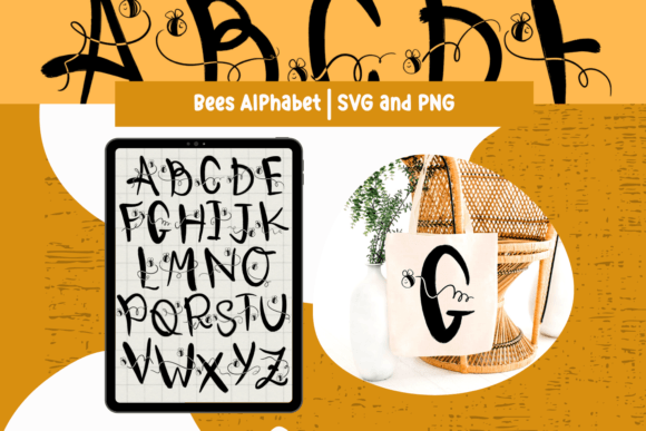 Download Procreate Stamps Flying Bees Letters - Procreate Collection