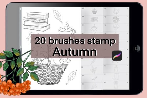 Download Stamp Brushes Procreate "Autumn" - Procreate Collection
