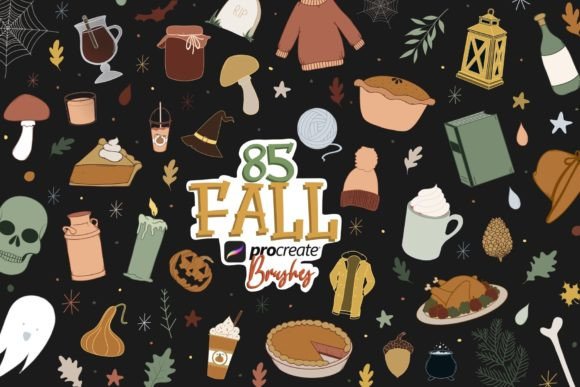 Download Procreate Fall Doodle Brushes - Procreate Collection