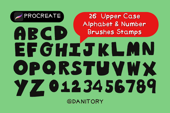 Download Alphabet Brushes Stamps Procreate - Procreate Collection